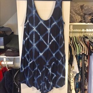 Tie die blue romper